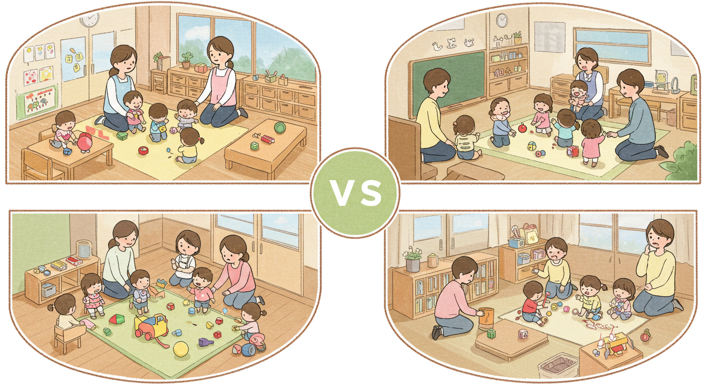 認可保育園と認可外保育園の違い(大阪市の場合)